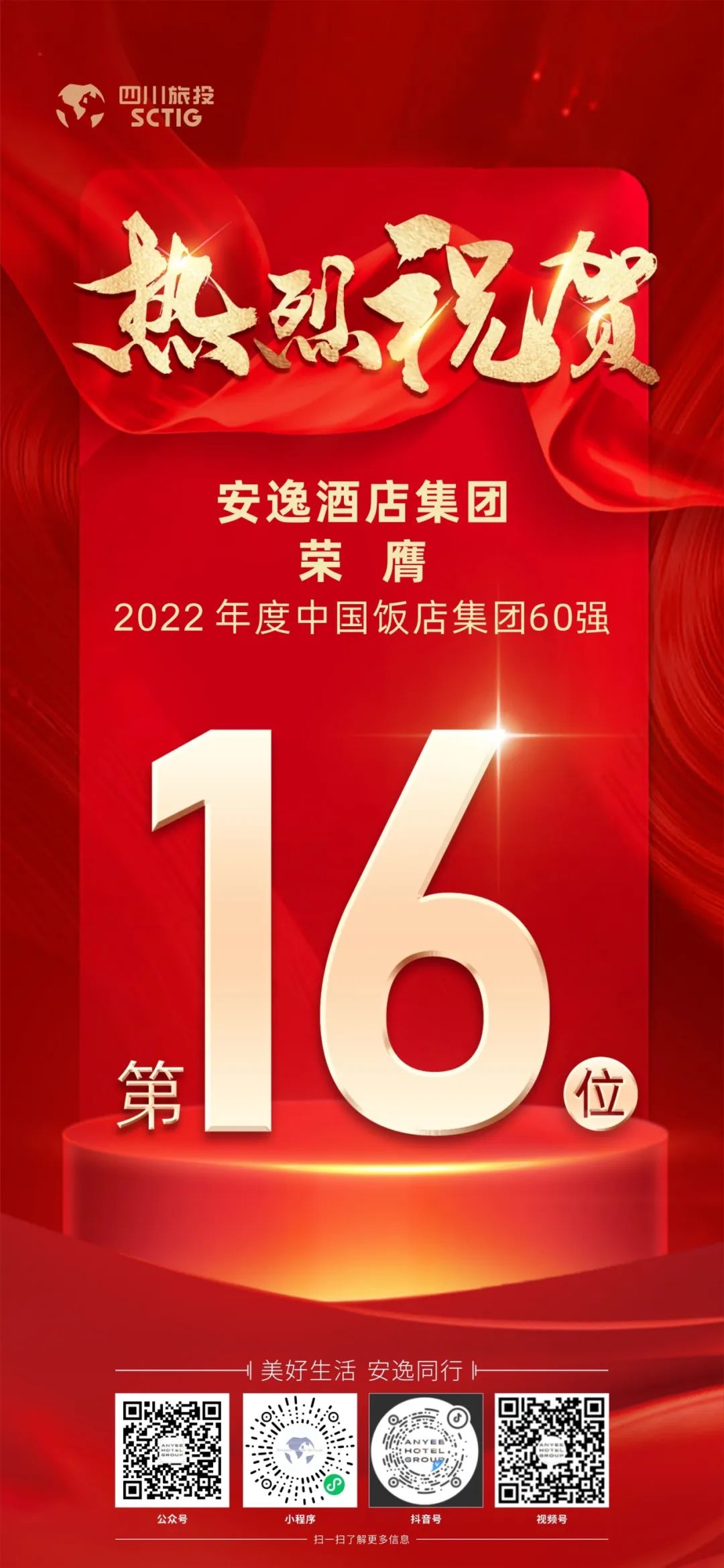 四川永利集团集团荣膺“2022年度中国饭店集团60强”